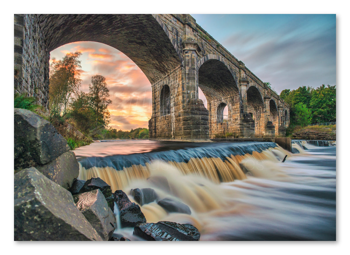 Canvas print of Alston Arches Viaduct near Haltwhistle in Northumberland.
