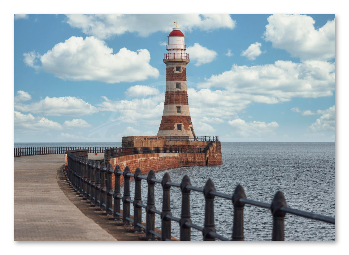 Roker Pier and Lighthouse - Sunderland shown as a canvas print.