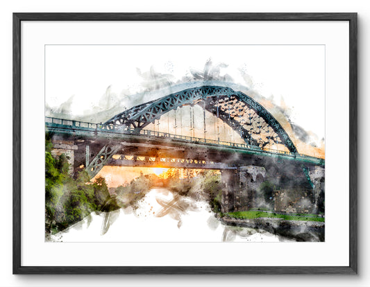 Wearmouth Bridge - Digital Watercolour - Sunderland