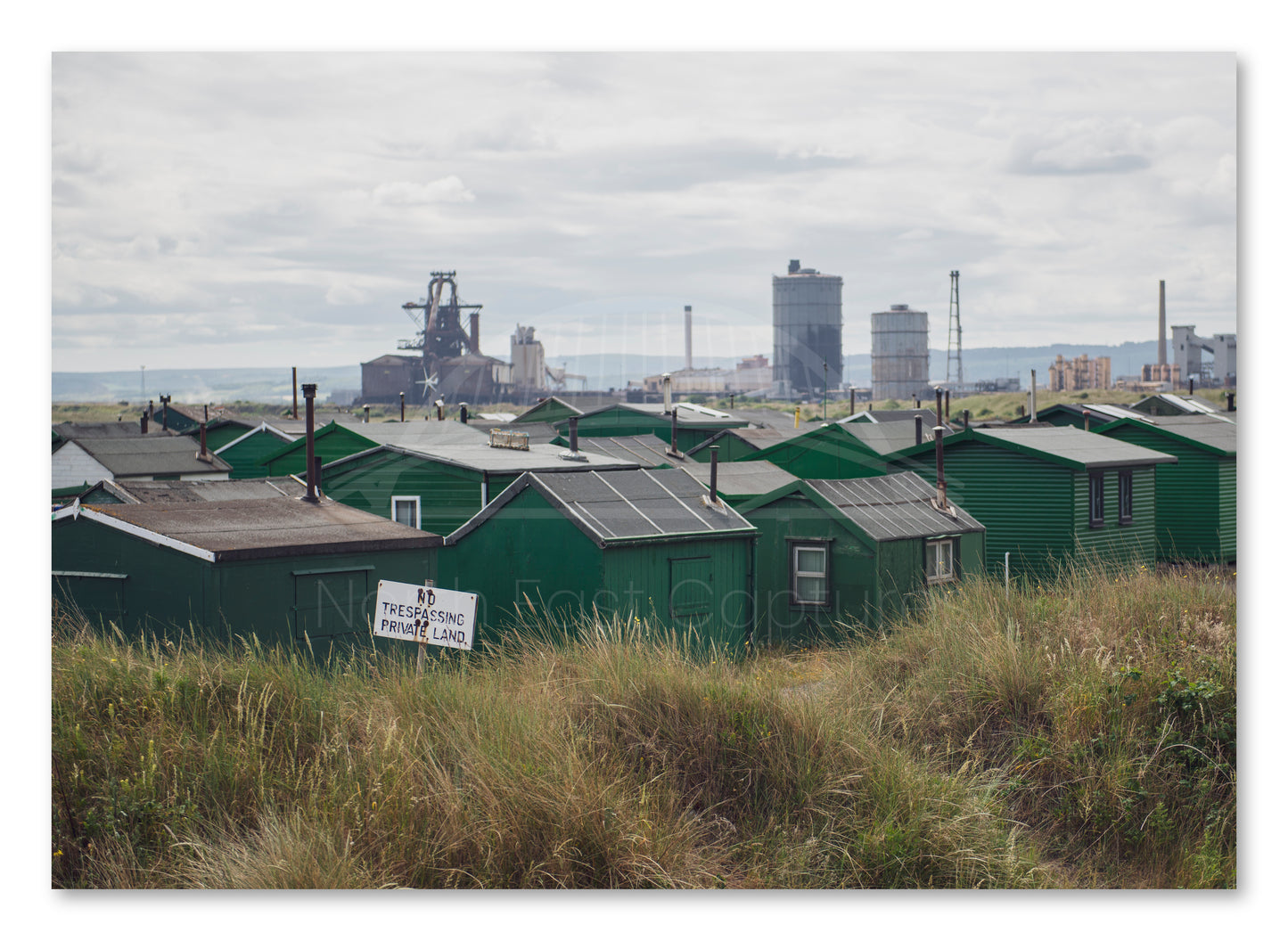 South Gare Fishermen's Huts - South Gare - Redcar - Teesside shown as a canvas print.