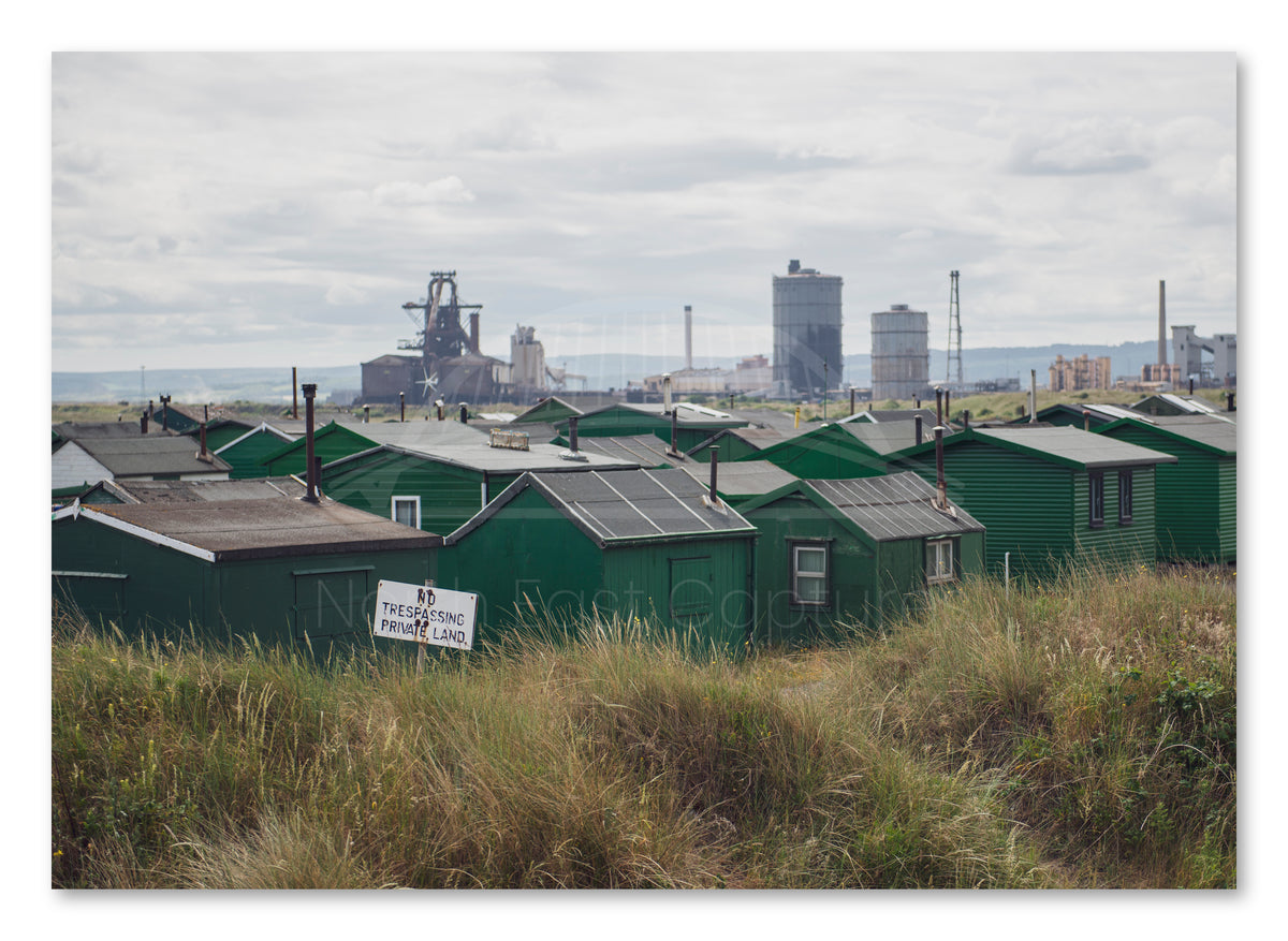 South Gare Fishermen's Huts - South Gare - Redcar - Teesside shown as a canvas print.