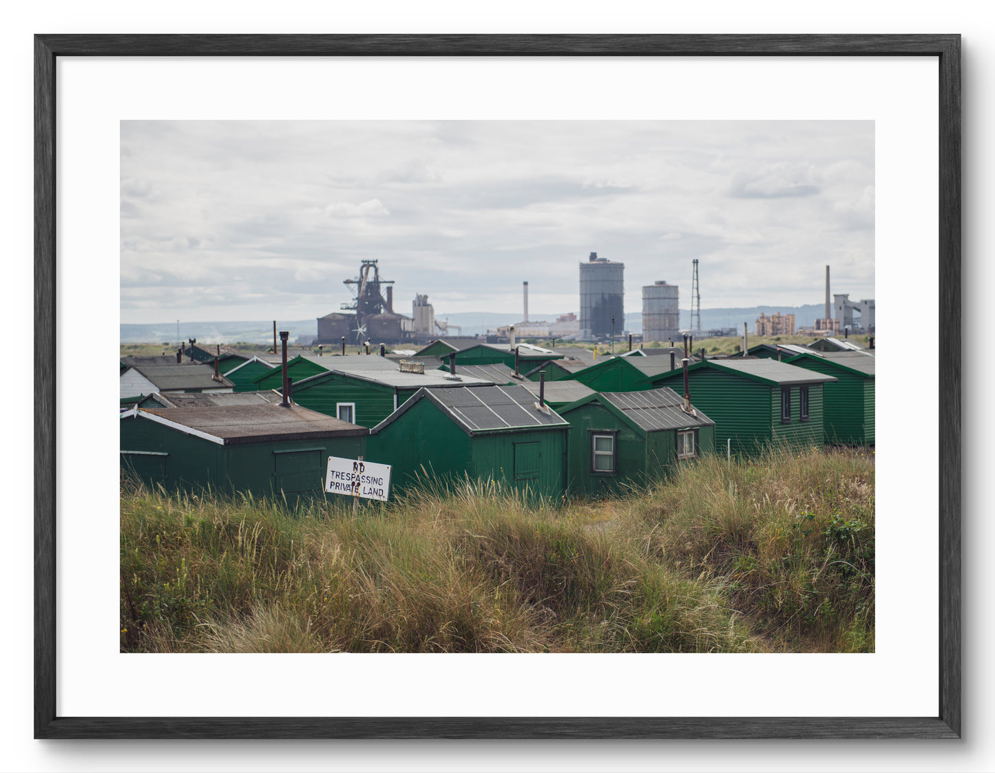 South Gare Fishermen's Huts - South Gare - Redcar - Teesside shown as a framed photographic print.