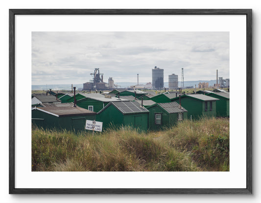 South Gare Fishermen's Huts - South Gare - Redcar - Teesside shown as a framed photographic print.