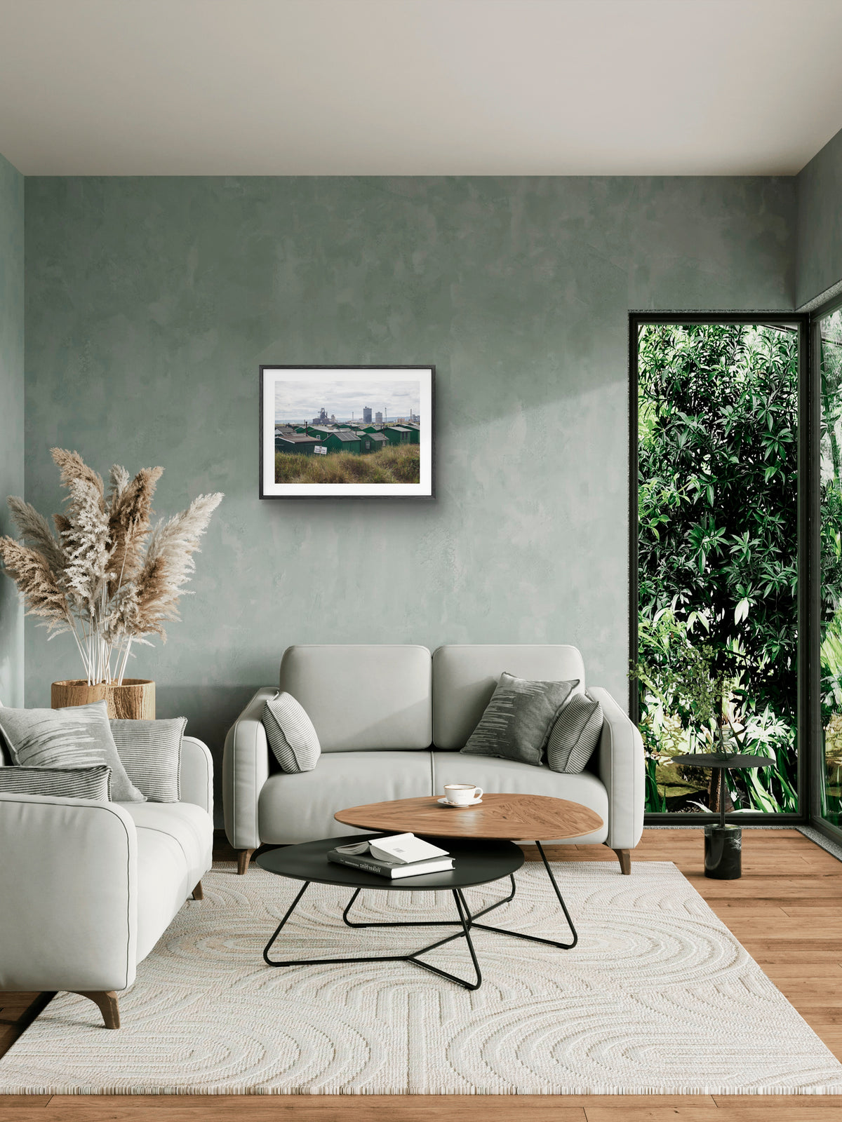 South Gare Fishermen's Huts - South Gare - Redcar - Teesside wall art displayed in a styled room setting.