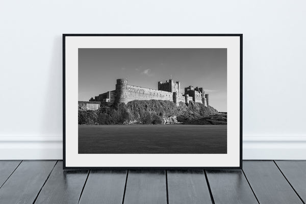 Black and White Bamburgh Castle, Northumberland