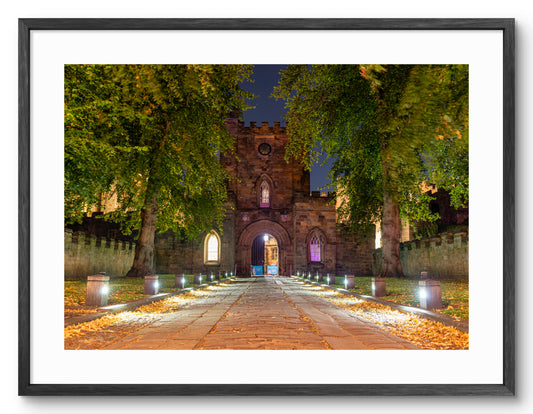 Durham Castle Gatehouse - Durham shown as a framed photographic print.