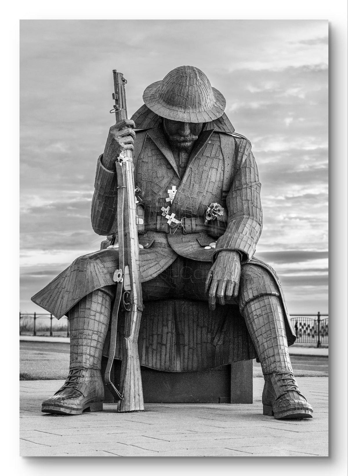 Tommy - World War One Soldier - Seaham - County Durham - Black and White