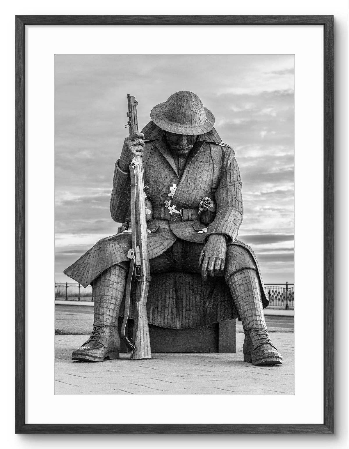 Tommy - World War One Soldier - Seaham - County Durham - Black and White