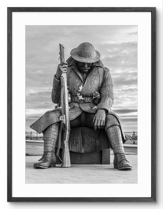 Tommy - World War One Soldier - Seaham - County Durham - Black and White