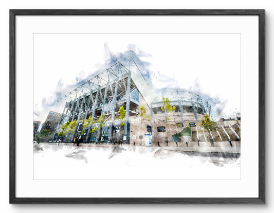 St James Park - Digital Watercolour - Newcastle United Football Club - Newcastle