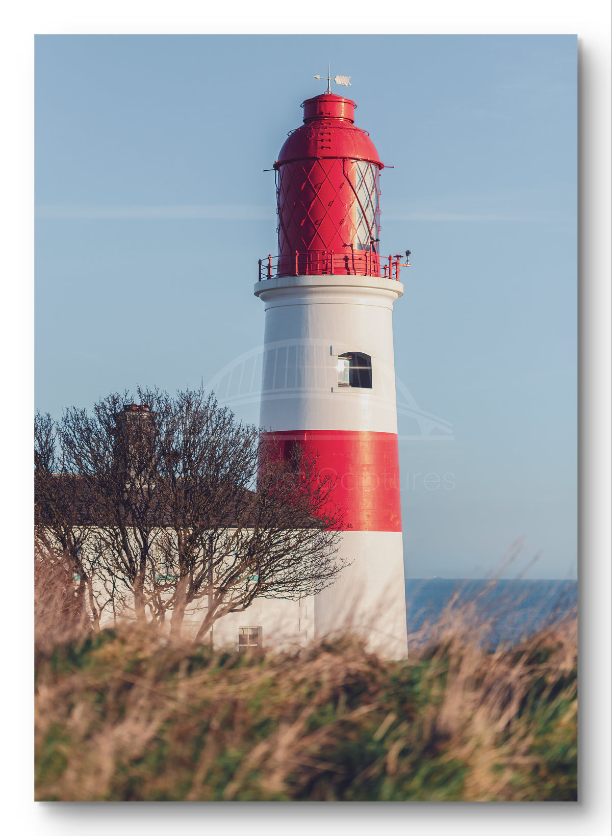 Souter Lighthouse - Red and White Lighthouse - Marsden - South Shields shown as a canvas print.