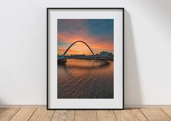 Millennium Bridge Gateshead Sunset, Newcastle and Gateshead
