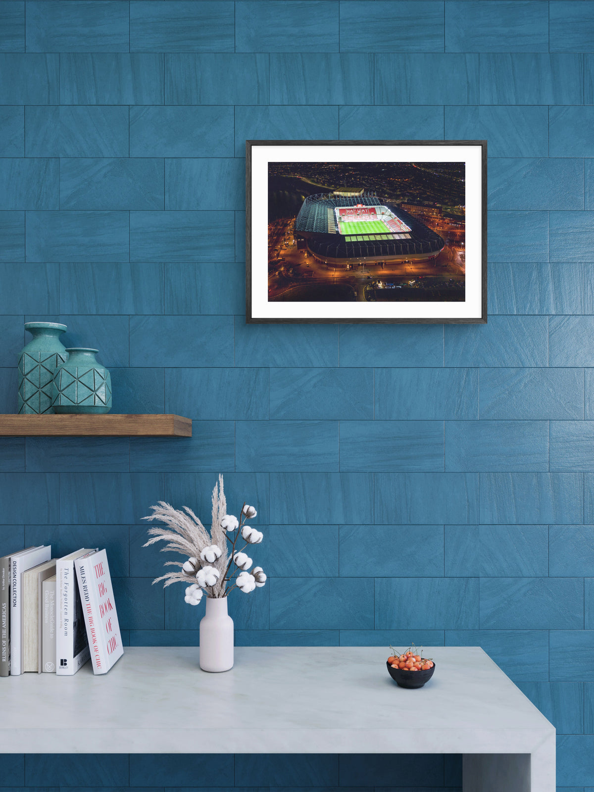 Stadium of Light Print - Home to Sunderland Football Club - Sunderland wall art displayed in a styled room setting.