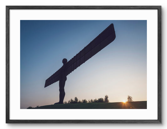 The Angel of The North - Gateshead - Tyne and Wear shown as a framed photographic print.