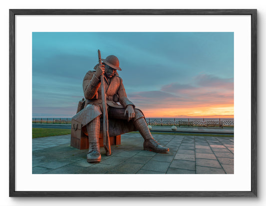 Tommy - Eleven O One - World War One Soldier - Seaham shown as a framed photographic print.