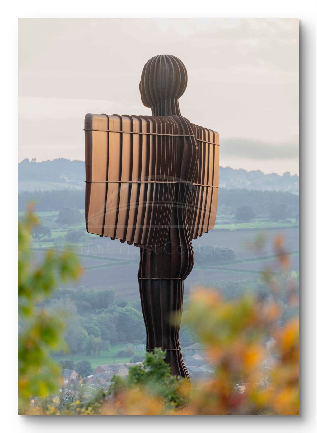 The Angel of the North Up Close - Gateshead shown as a canvas print.