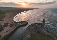 Seaton Sluice Harbour Drone Shot