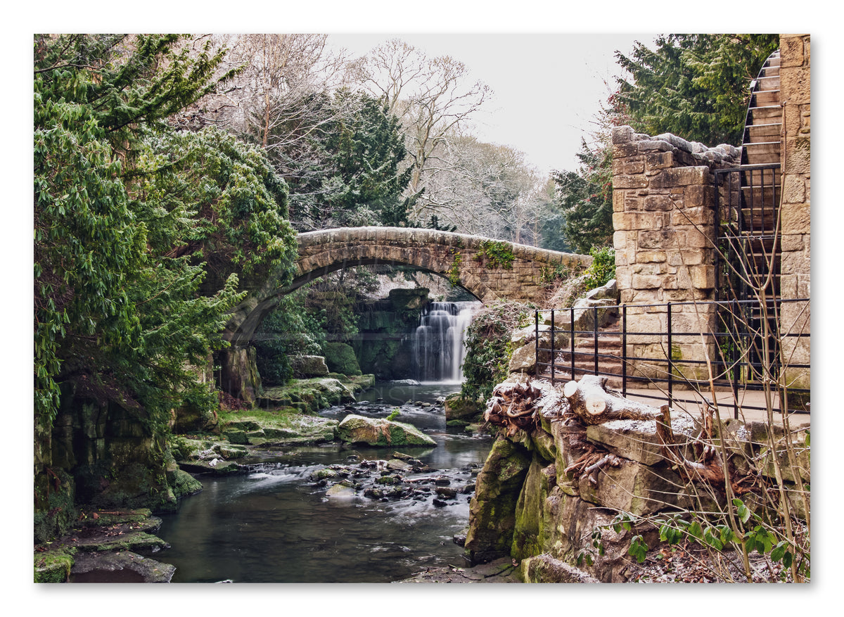 Jesmond Dene Waterfall - Jesmond - Newcastle shown as a canvas print.