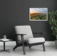 Druridge Bay - Northumberland - Grassy Dunes Sunset Print