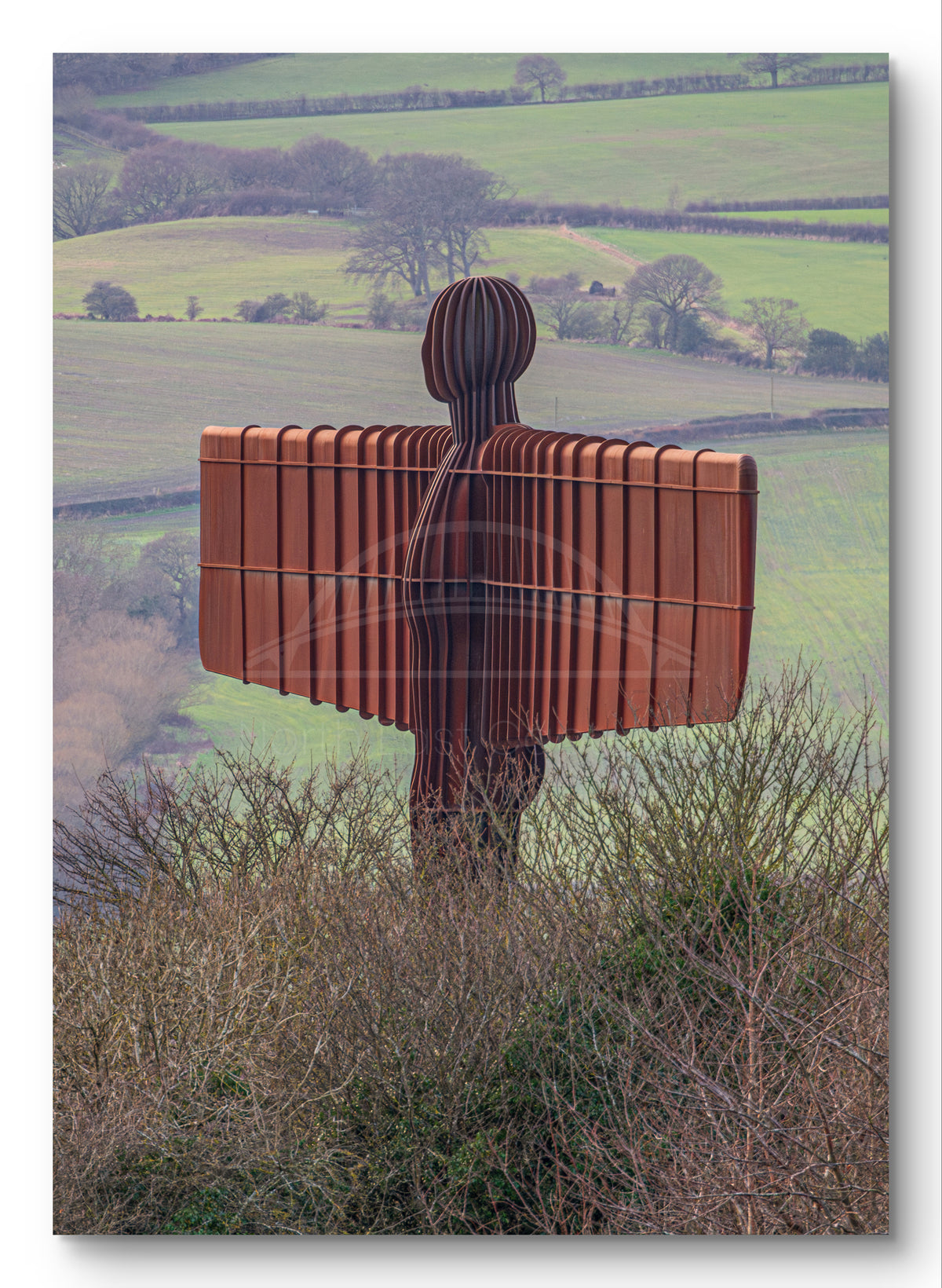 The Angel of the North - Gateshead - Sculpture shown as a canvas print.