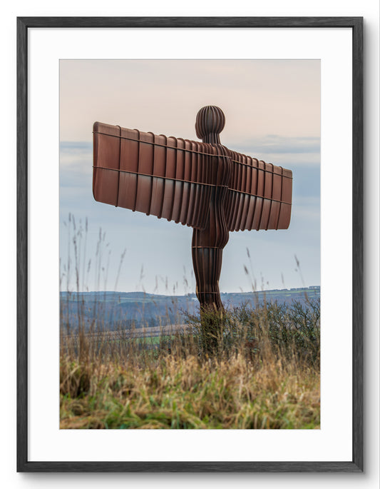 The Angel of the North - Gateshead - Winter shown as a framed photographic print.