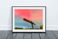 The Angel of the North Gateshead - Northern Lights - Aurora Print