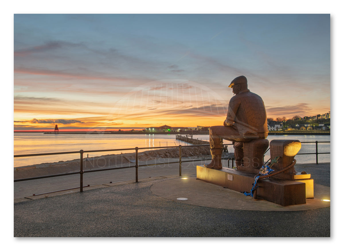 Fiddler’s Green Sunrise Print - North Shields Coastal Photography shown as a canvas print.