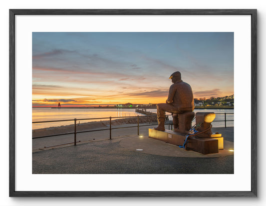 Fiddler’s Green Sunrise Print - North Shields Coastal Photography shown as a framed photographic print.