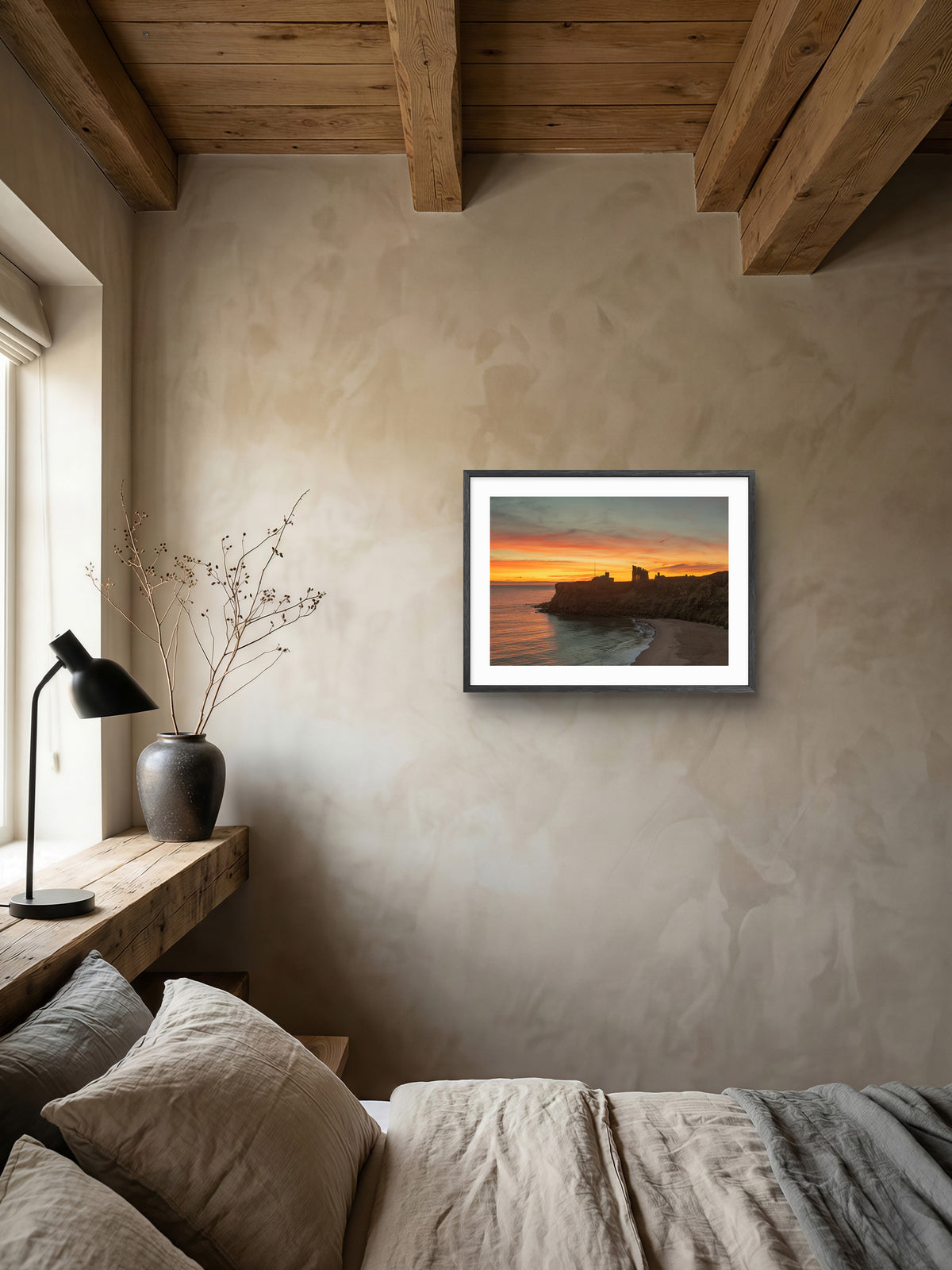 King Edwards Bay - Tynemouth - North East Captures wall art displayed in a styled room setting.