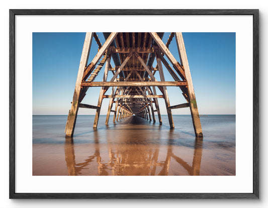 Steetley Pier - Hartlepool shown as a framed photographic print.