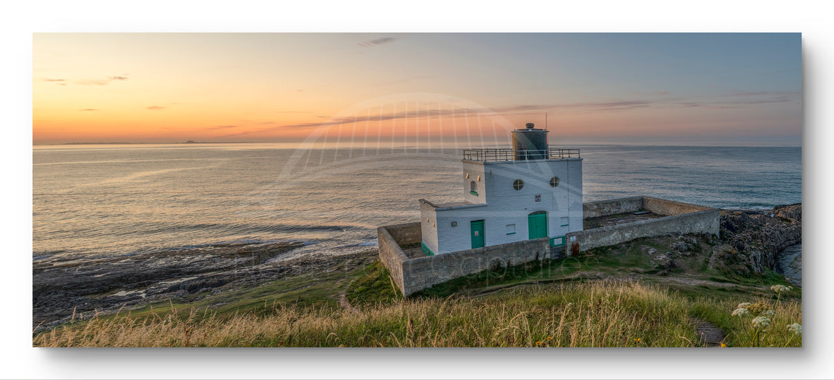 Bamburgh Lighthouse Panoramic Print | Northumberland Coast