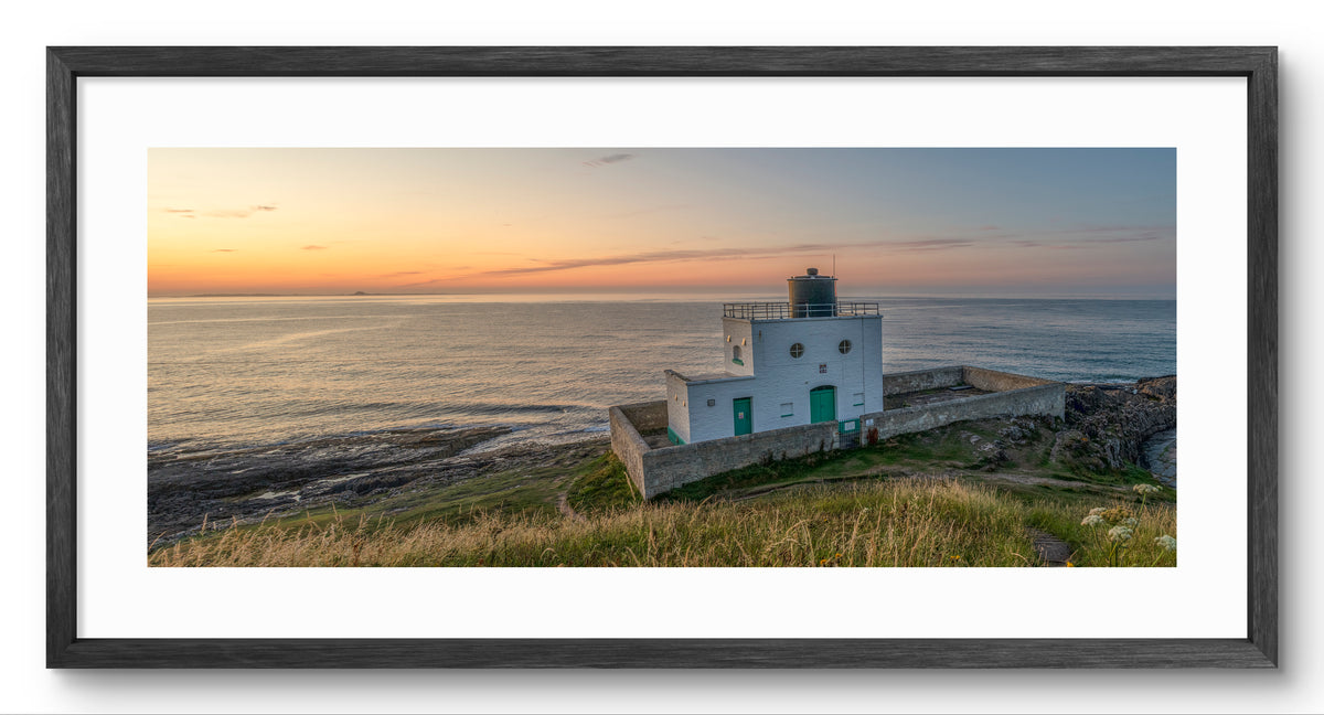Bamburgh Lighthouse Panoramic Print | Northumberland Coast