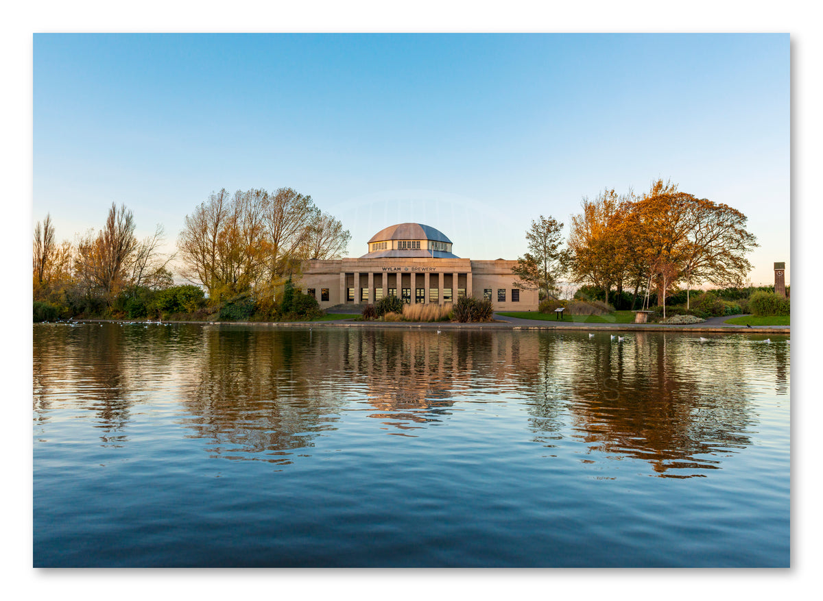 Exhibition Park - Lake Reflections - Newcastle shown as a canvas print.