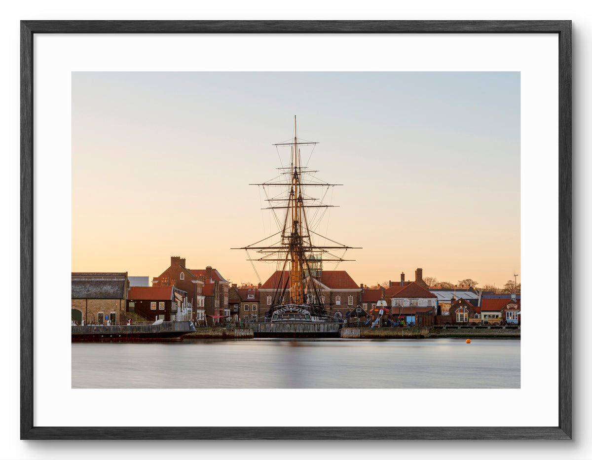 HMS Trincomalee - National Museum of The Royal Navy - Hartlepool shown as a framed photographic print.