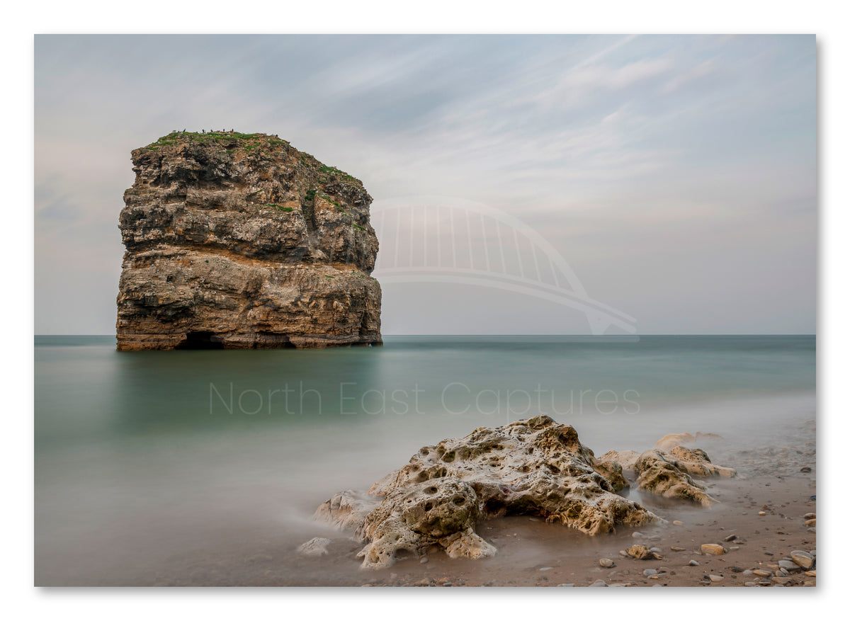 Marsden Rock - Marsden - South Tyneside shown as a canvas print.