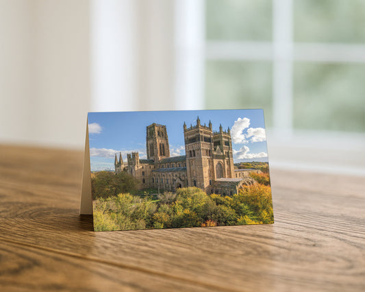Durham Cathedral in Autumn blank A5 greetings card, Durham, by North East Captures