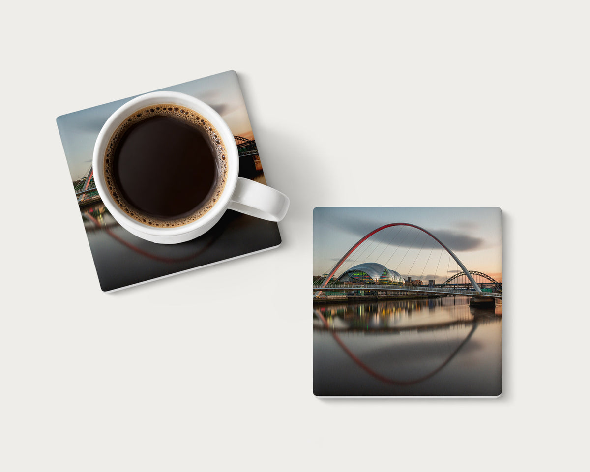 Gateshead Millennium Bridge photography coaster featuring Gateshead