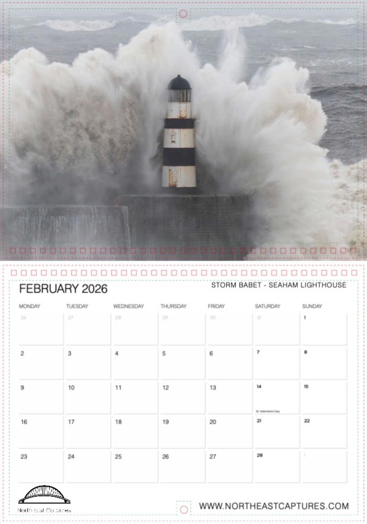 North East Captures 2026 wall calendar preview 4 of 14.