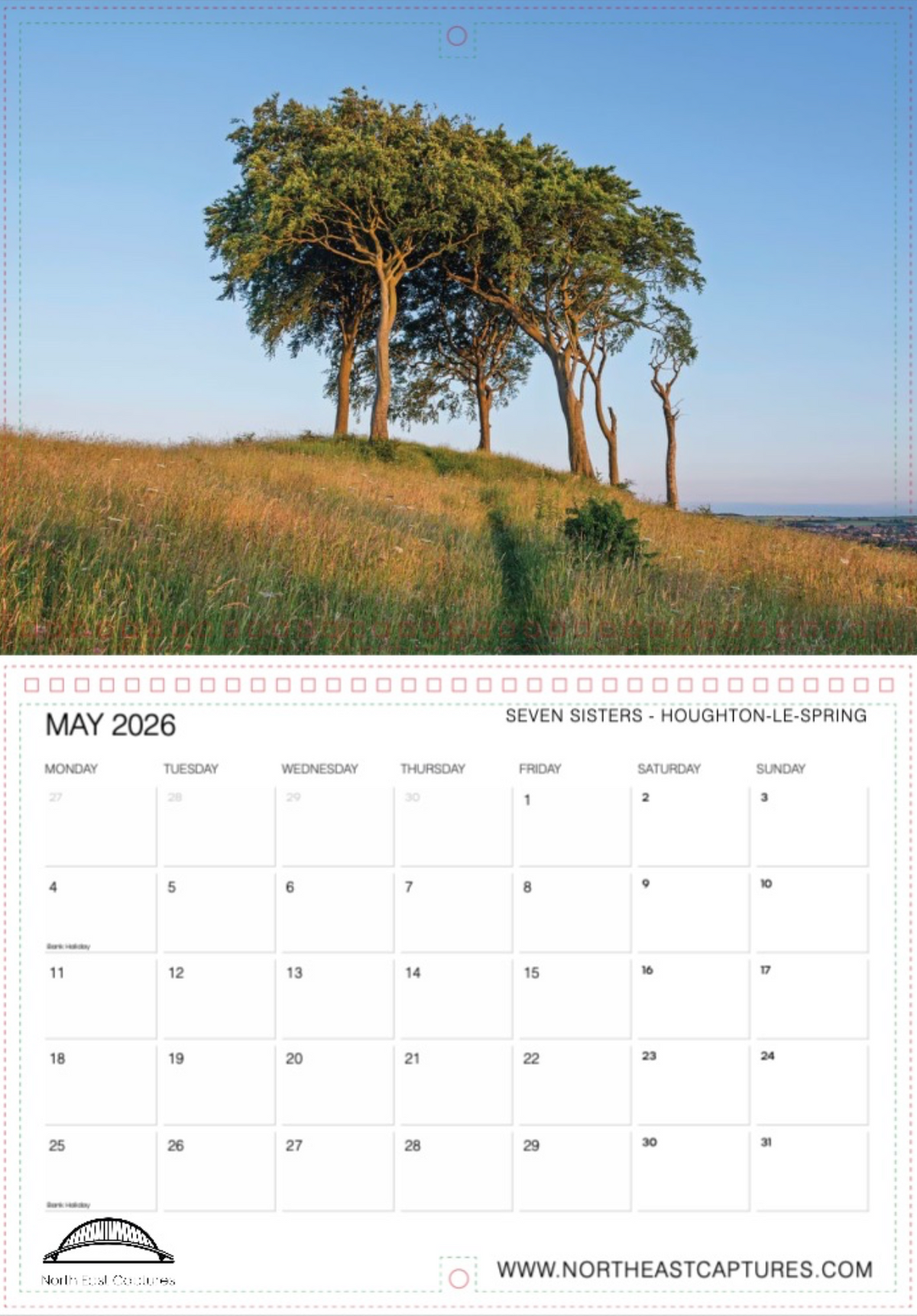 North East Captures 2026 wall calendar preview 7 of 14.