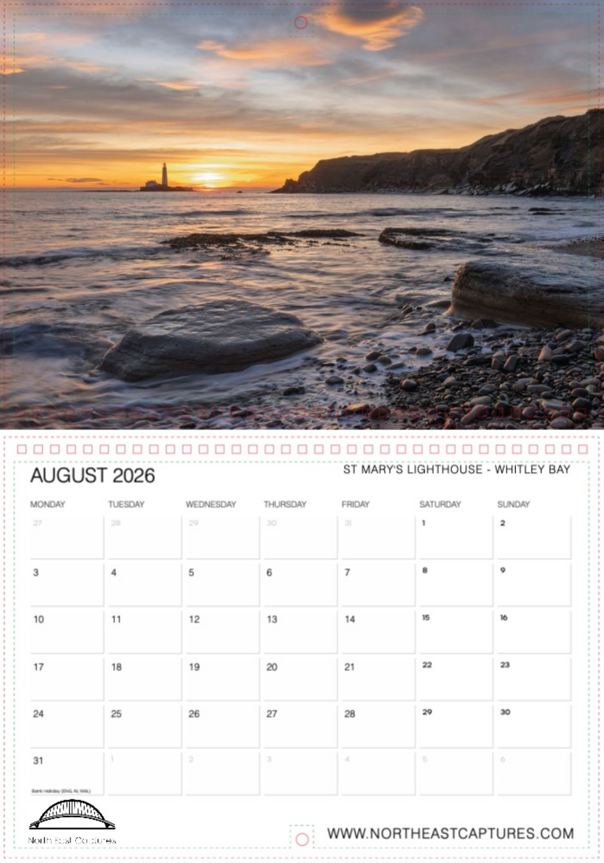 North East Captures 2026 wall calendar preview 10 of 14.