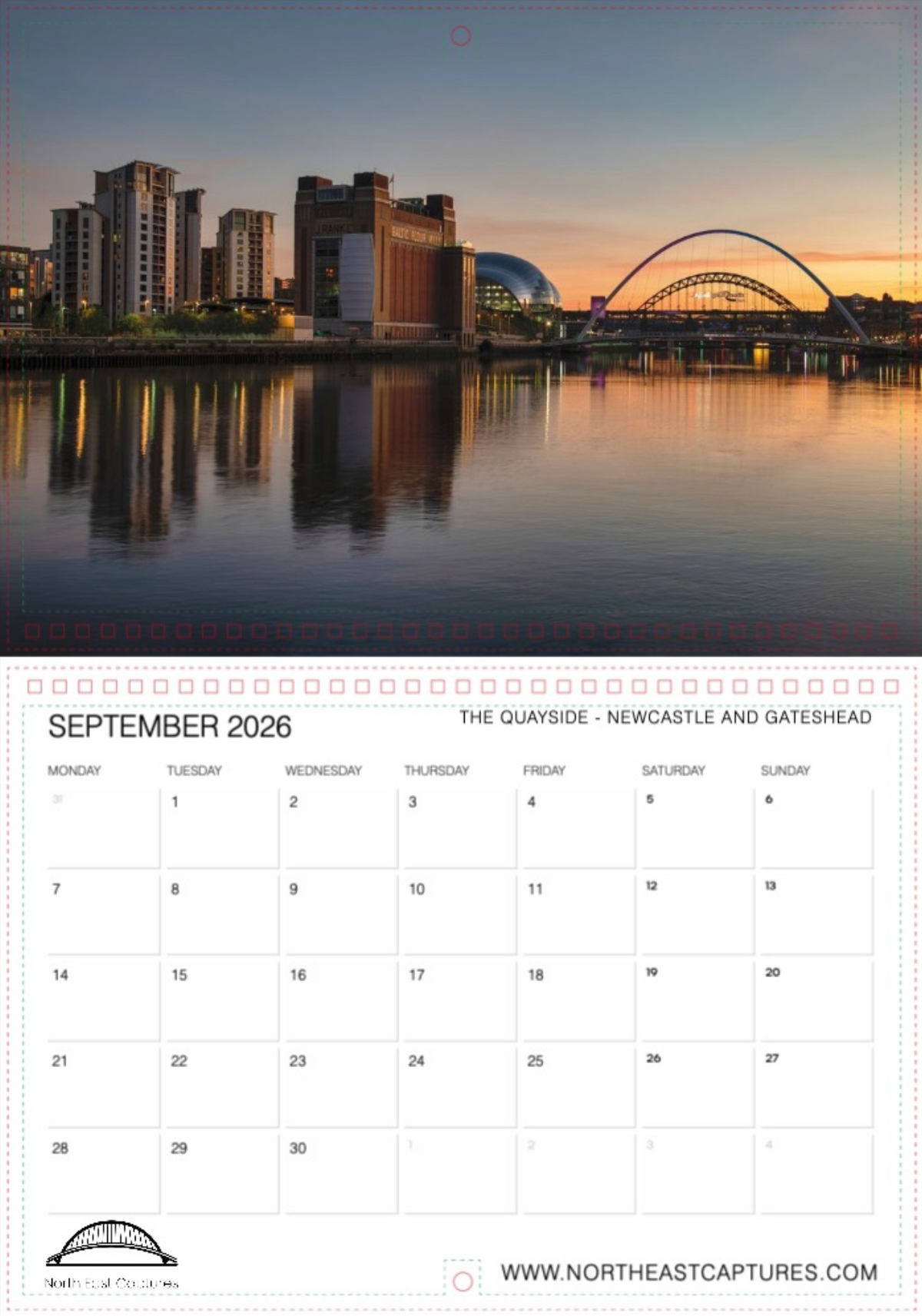 North East Captures 2026 wall calendar preview 11 of 14.
