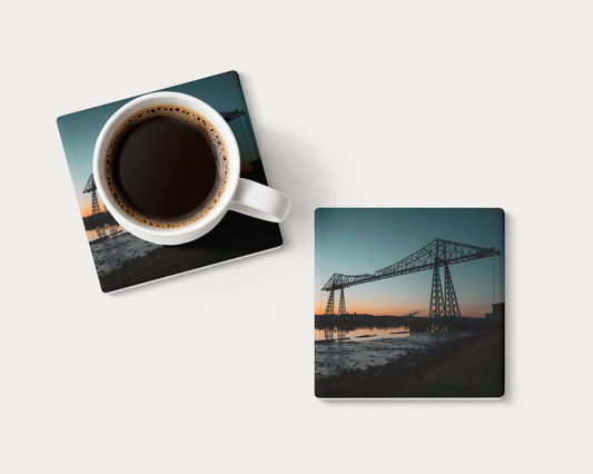 Tees Transporter Bridge photography coaster featuring Middlesbrough