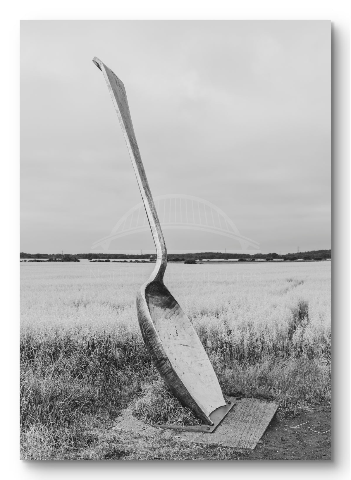 Eat for England Giant Spoon Black & White Portrait — photograph preview