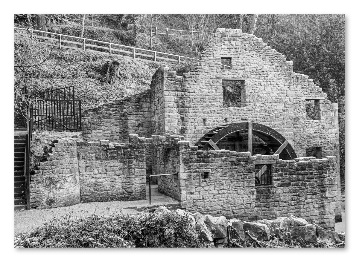 Jesmond Dene Old Mill Black & White — photograph preview