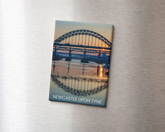 Newcastle Tyne Bridges Magnet 9 x 6.5 cm rectangular photography magnet