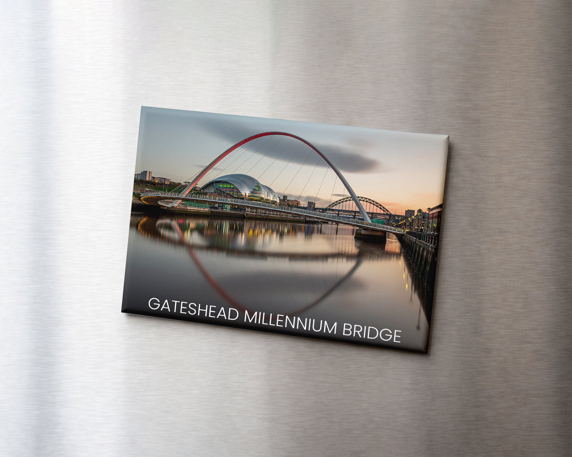 Millennium Bridge Reflection Magnet 9 x 6.5 cm rectangular photography magnet