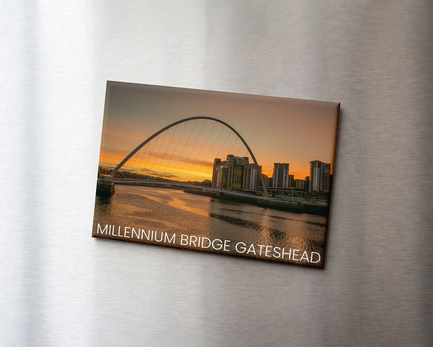 Millennium Bridge Sunrise Magnet 9 x 6.5 cm rectangular photography magnet