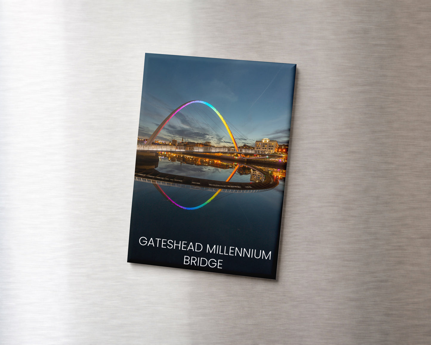 Millennium Bridge Rainbow Magnet 9 x 6.5 cm rectangular photography magnet