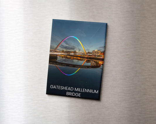 Millennium Bridge Rainbow Magnet 9 x 6.5 cm rectangular photography magnet