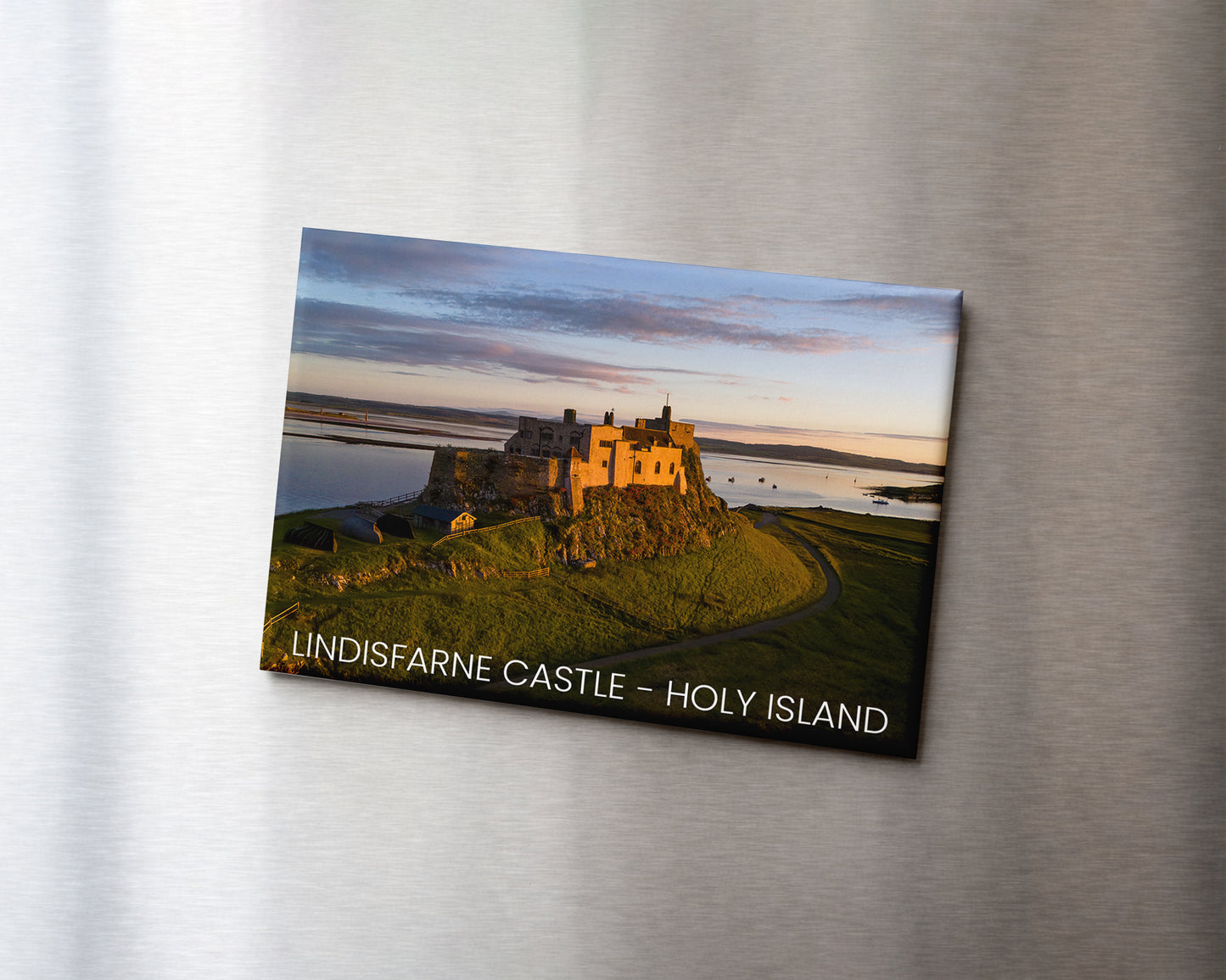 Lindisfarne Castle Holy Island Magnet 9 x 6.5 cm rectangular photography magnet